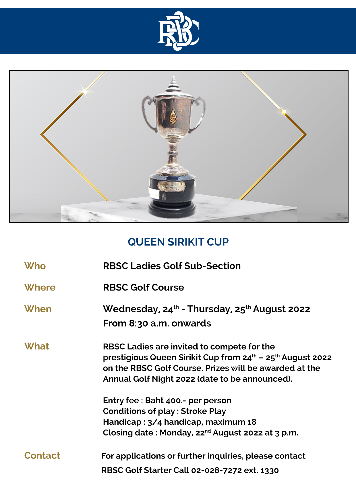 Ladies Golf Queen Sirikit Cup The Royal Bangkok Sports Club Rbsc